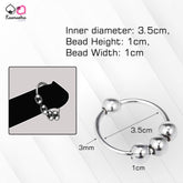 Kaamastra Steel Delay Ring Dimensions β 3.5cm Diameter, 1cm Beads